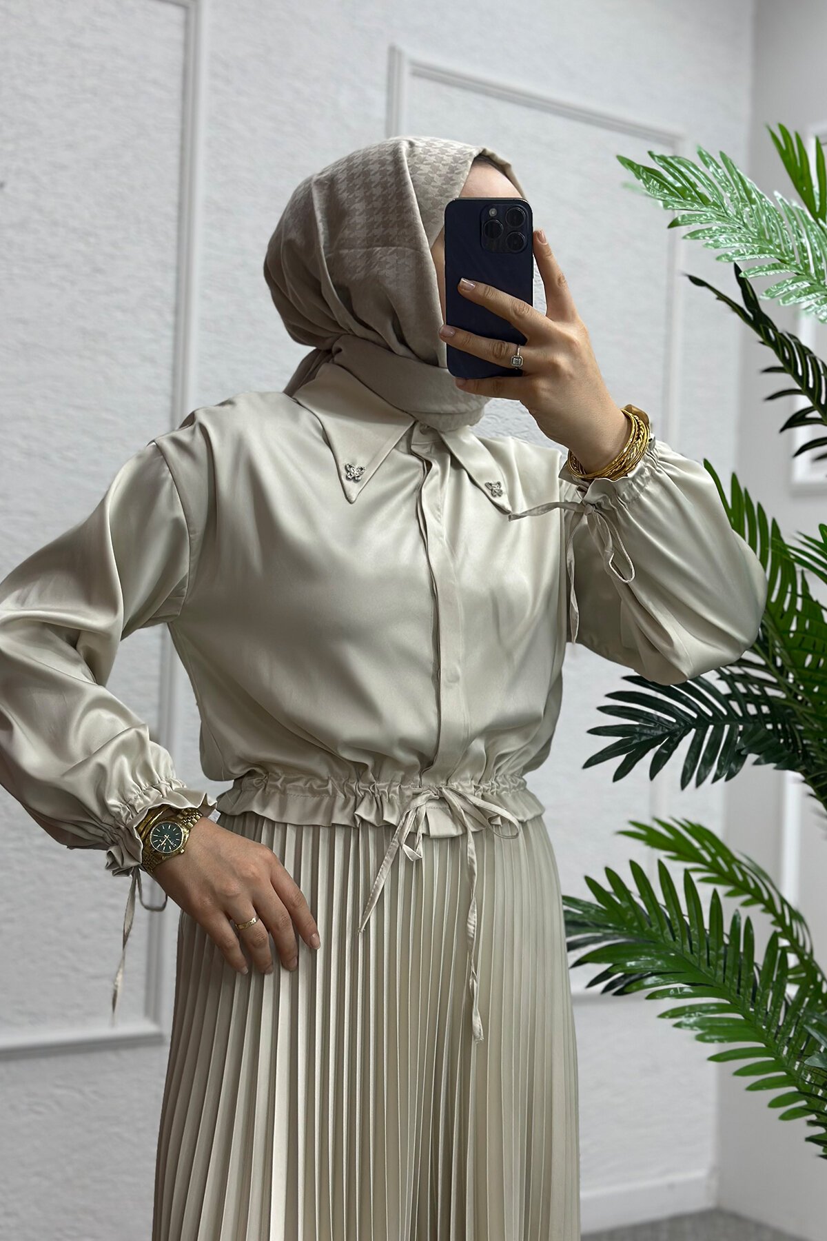 Aren Krem Saten Takım