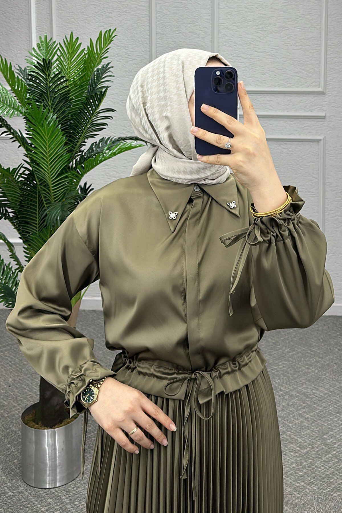 Aren Yeşil Saten Takım