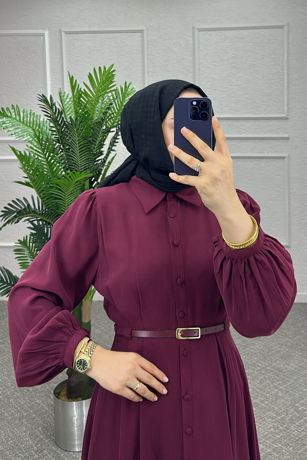 Bordo Çalıkuşu Elbise