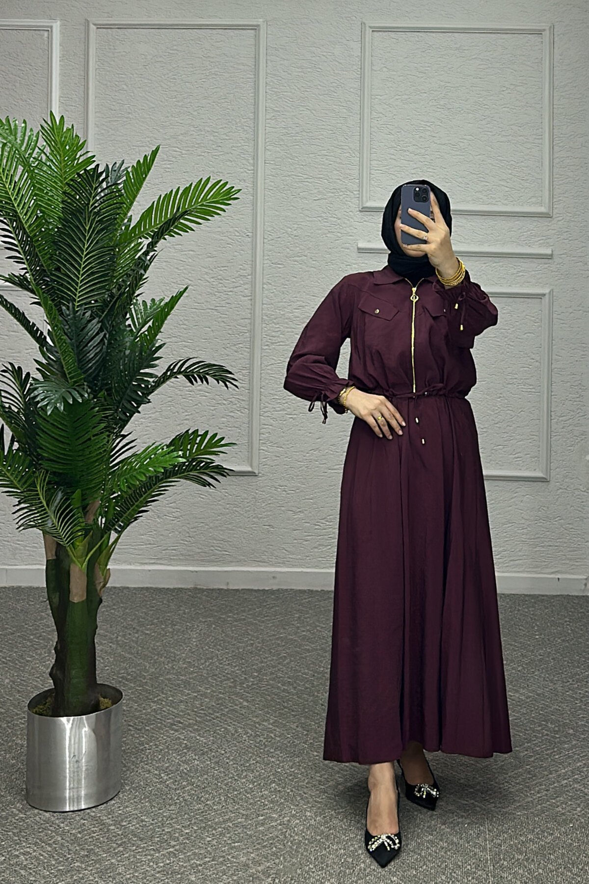 Bordo Orien Etekli Takım