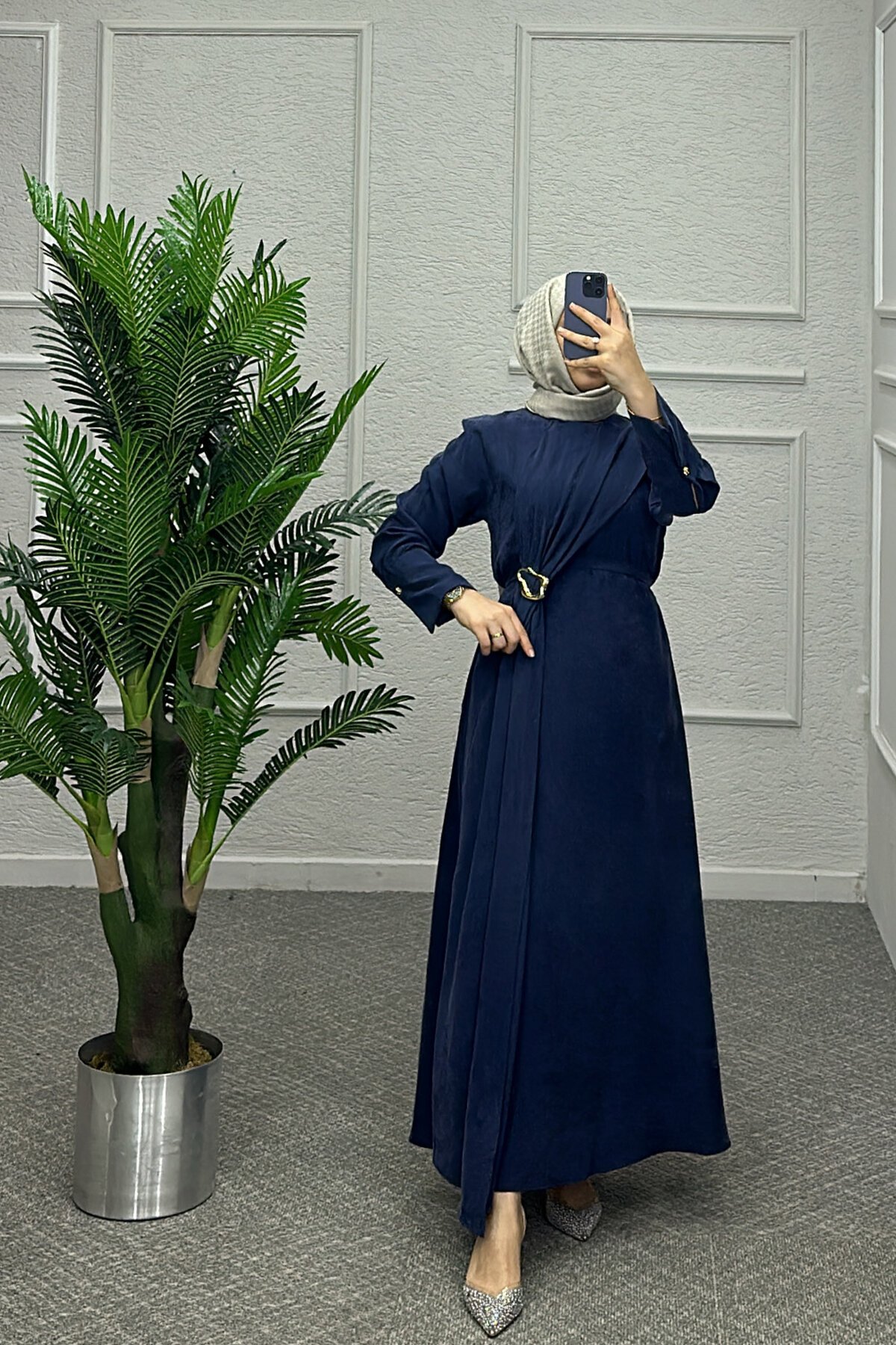 Lacivert Mien Elbise