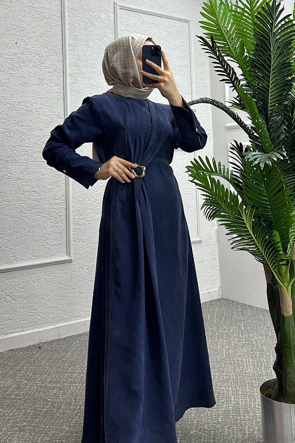 Lacivert Mien Elbise