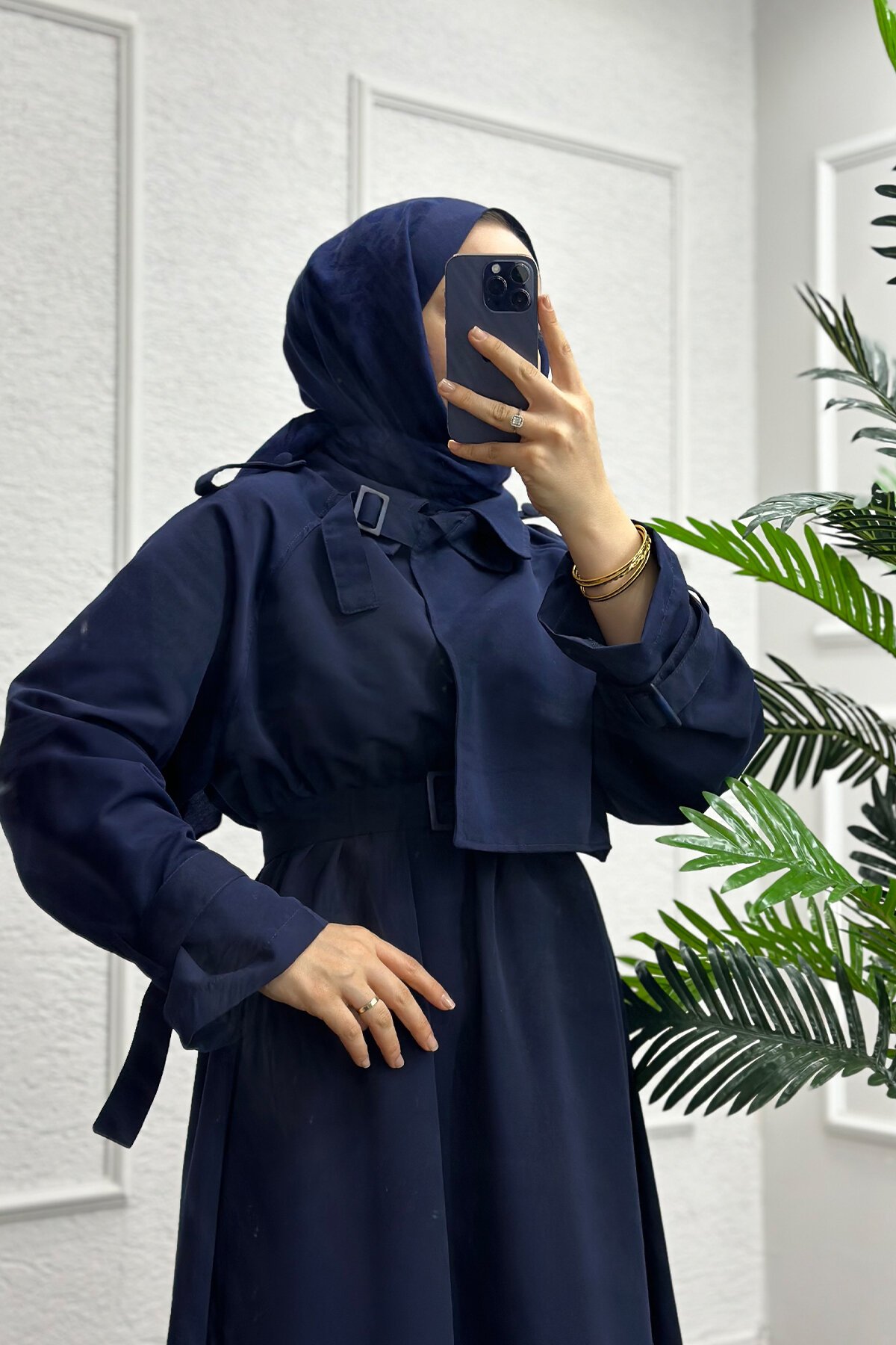 Lacivert Trenç Elbise