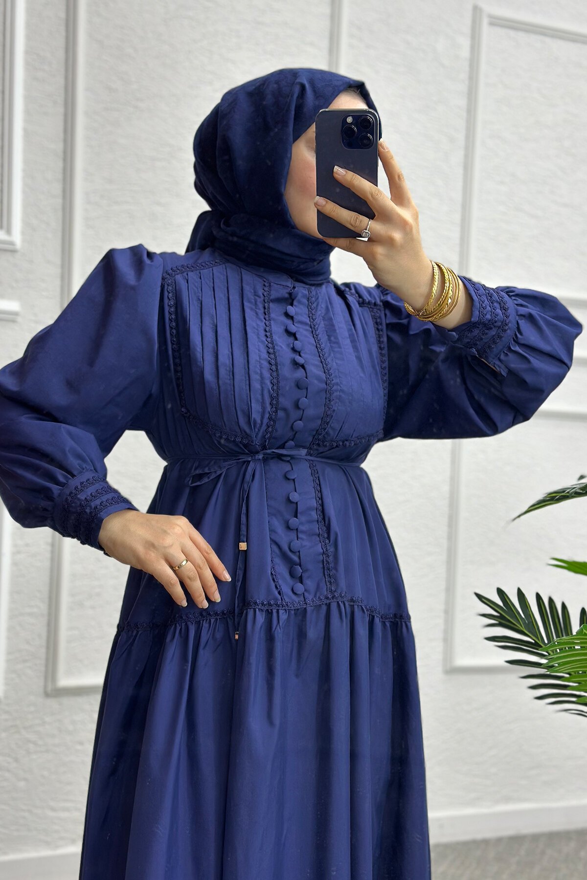 Lacivert Victoria Elbise