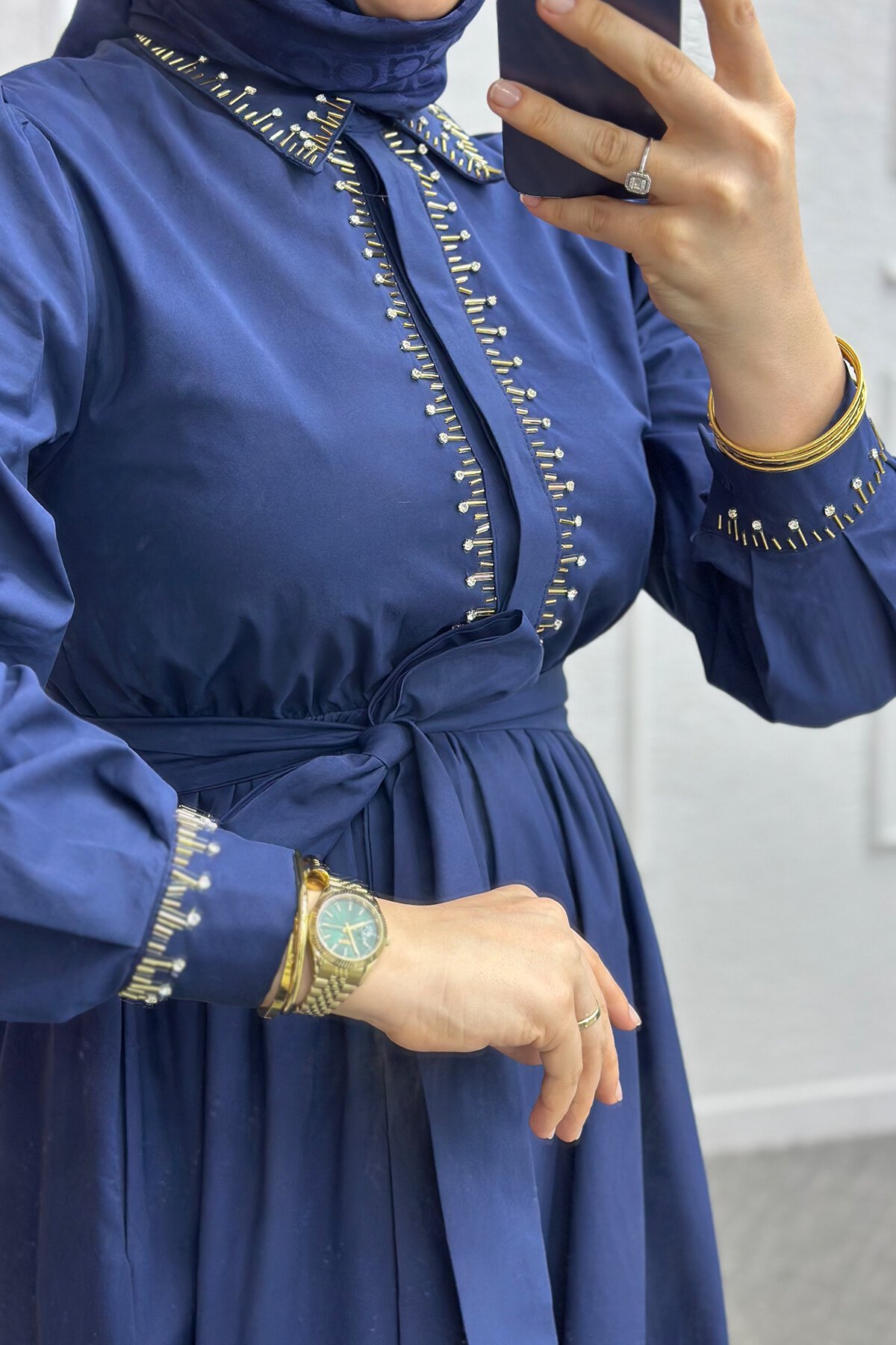 Lacivert Winika Elbise