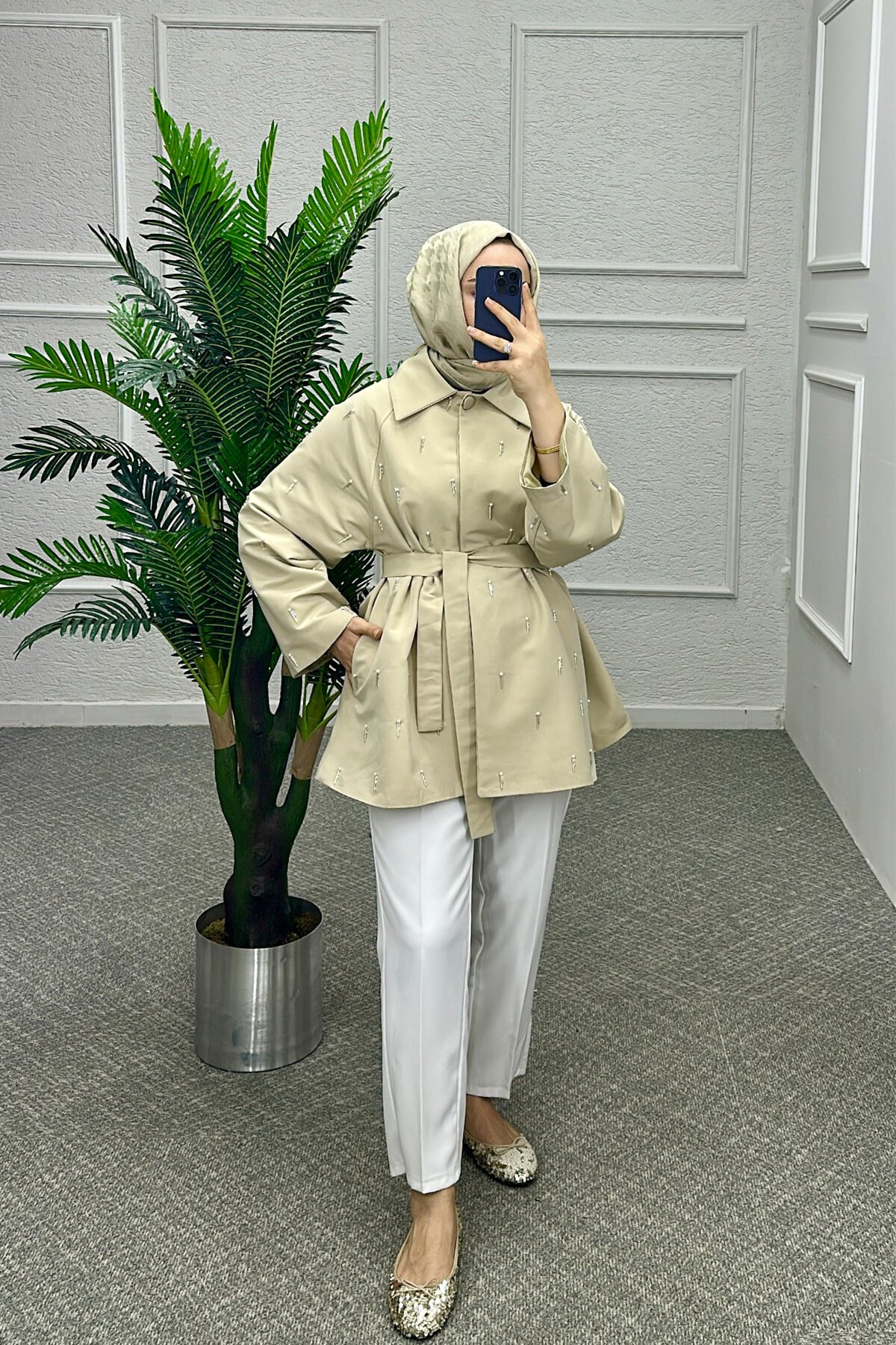 Muadil Krem Rengi Trenç