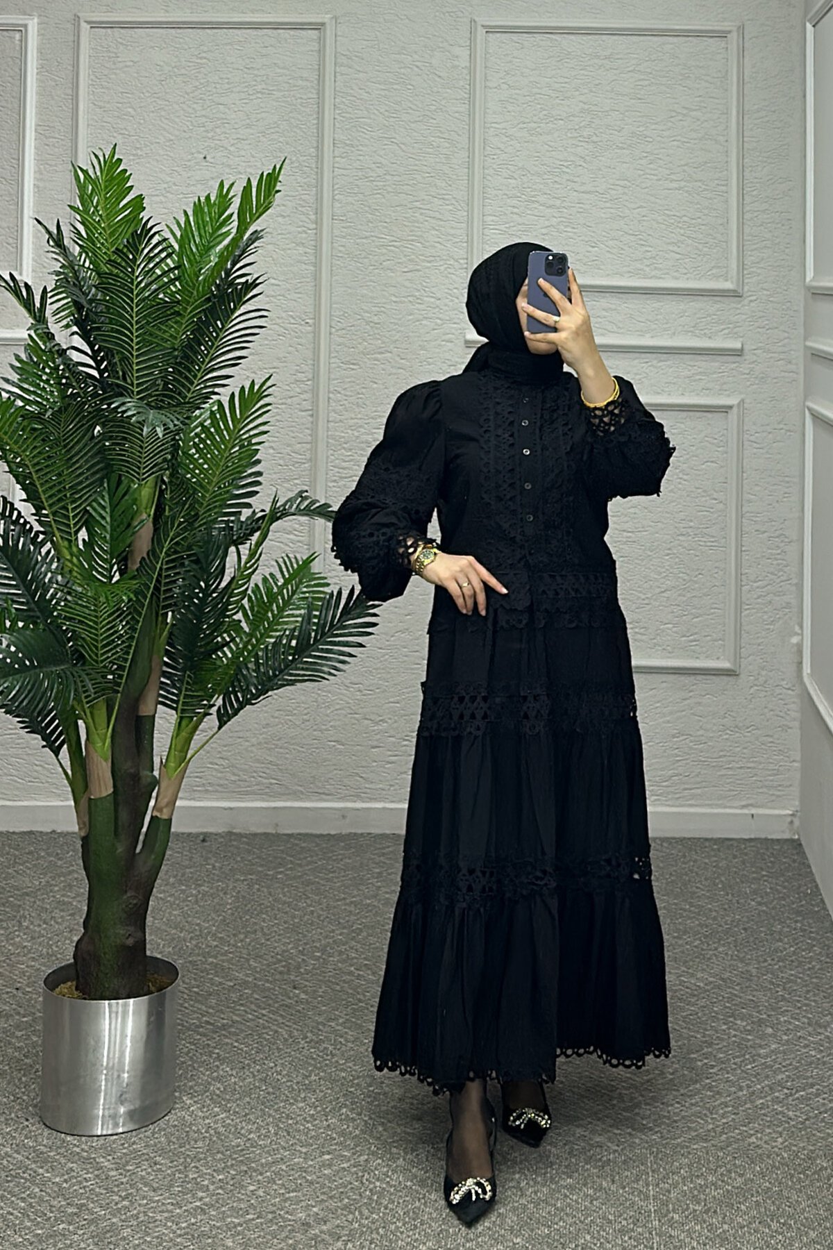 Siyah Selly Etekli Takım