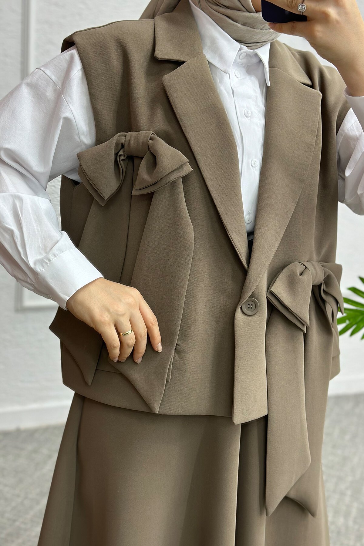 Sütlü Kahve Fiyonk Etekli Takım