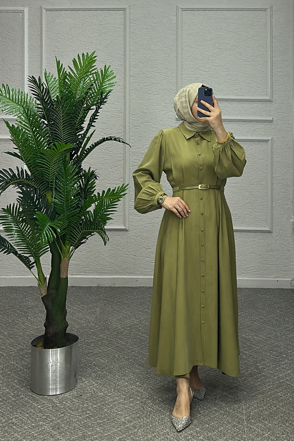 Yeşil Çalıkuşu Elbise