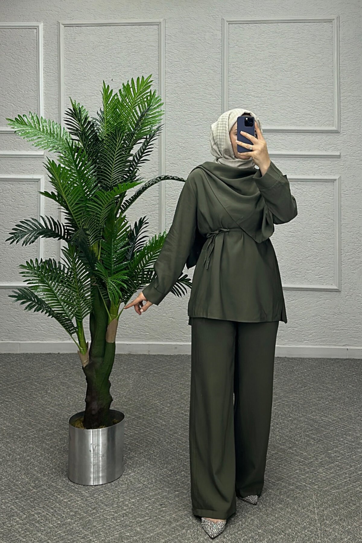 Yeşil Jase Pantolonlu Takım