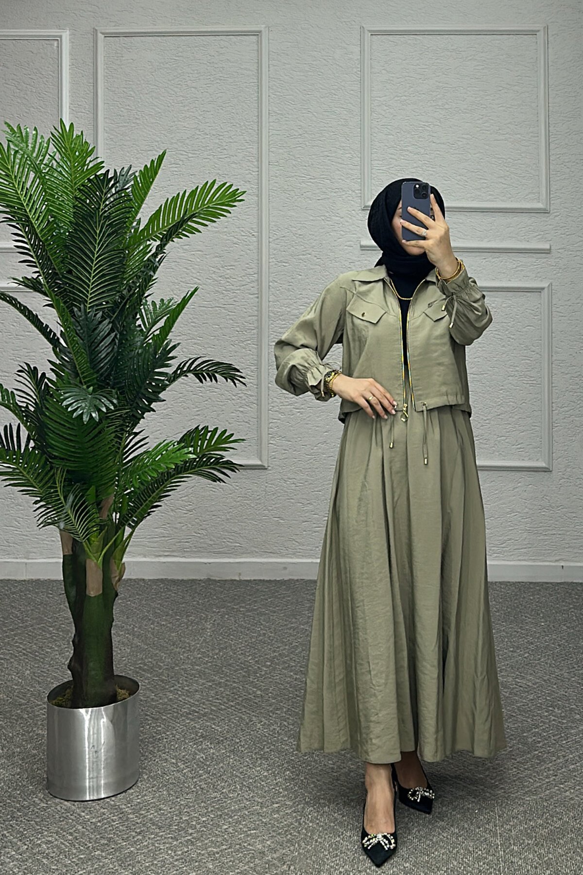 Yeşil Orien Etekli Takım