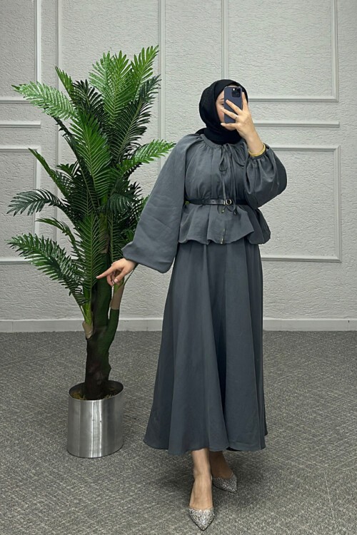 Ahu Gri Etekli Takım