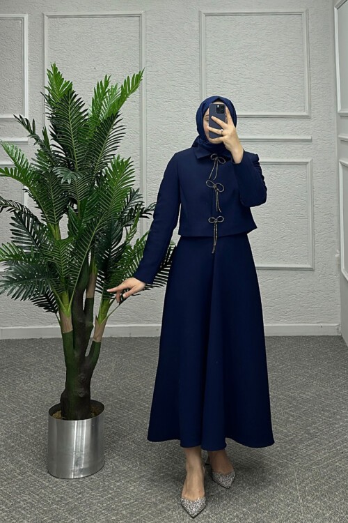 Lacivert Solo Etekli Takım