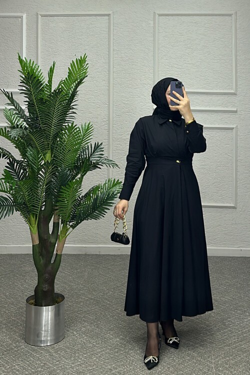 Siyah Sera Elbise