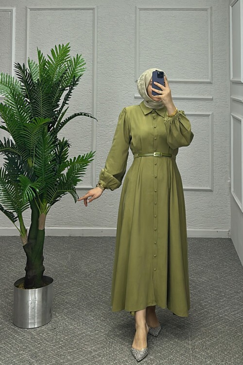 Yeşil Çalıkuşu Elbise