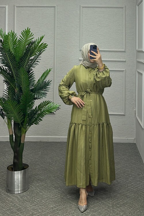 Yeşil Mısra Elbise