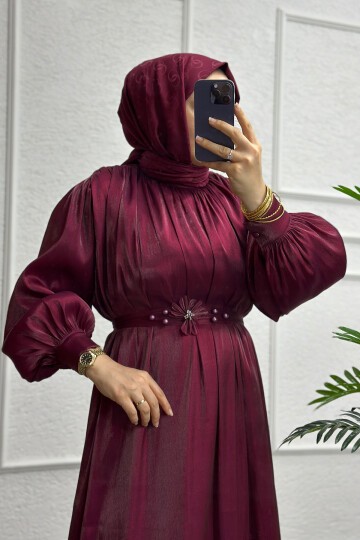 Bordo Noure Elbise