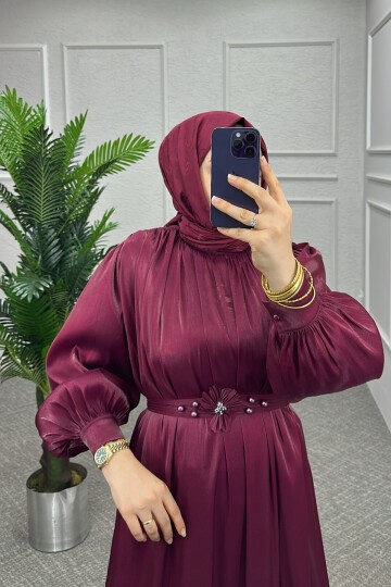 Bordo Noure Elbise