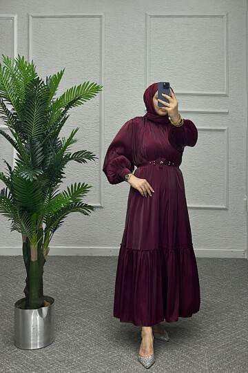 Bordo Noure Elbise