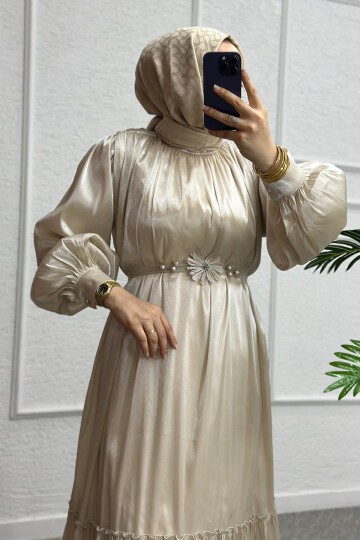 Krem Noure Elbise