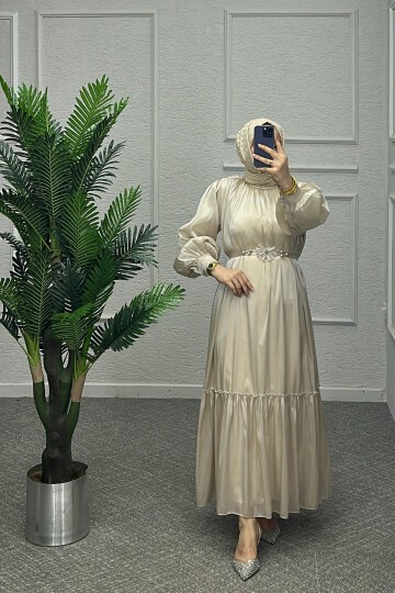 Krem Noure Elbise