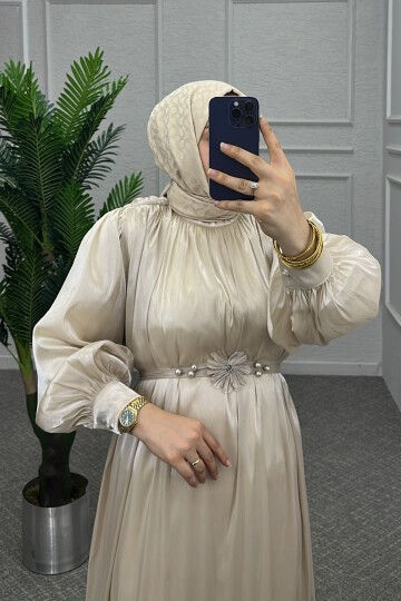 Krem Noure Elbise