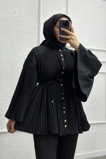 Siyah Pilisey Tunik